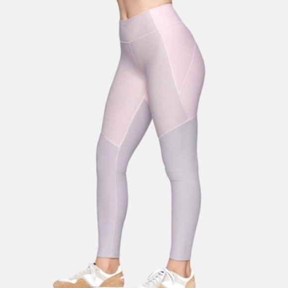 Outdoor Voices Womens Size Small 7/8 Length Tri-Tone Leggings Pastel Pink Purple - Picture 1 of 8